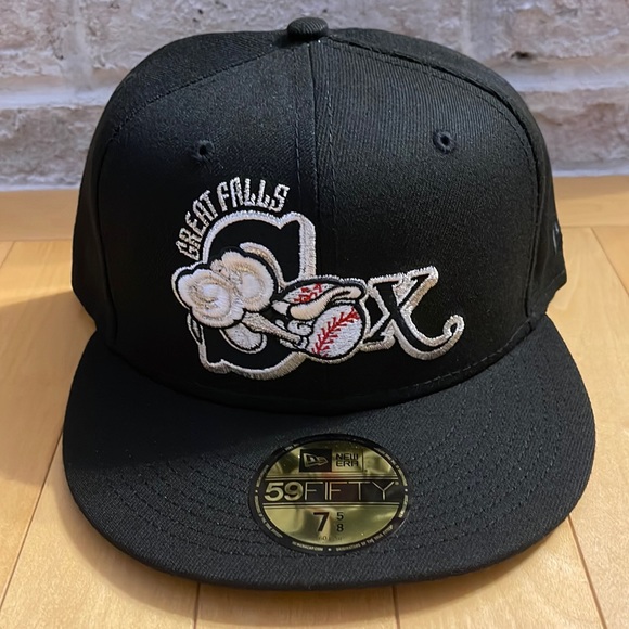 New Era Other - New Era 59Fifty Great Falls White Sox Fitted Hat Size 7 5/8 Grey UV MiLB